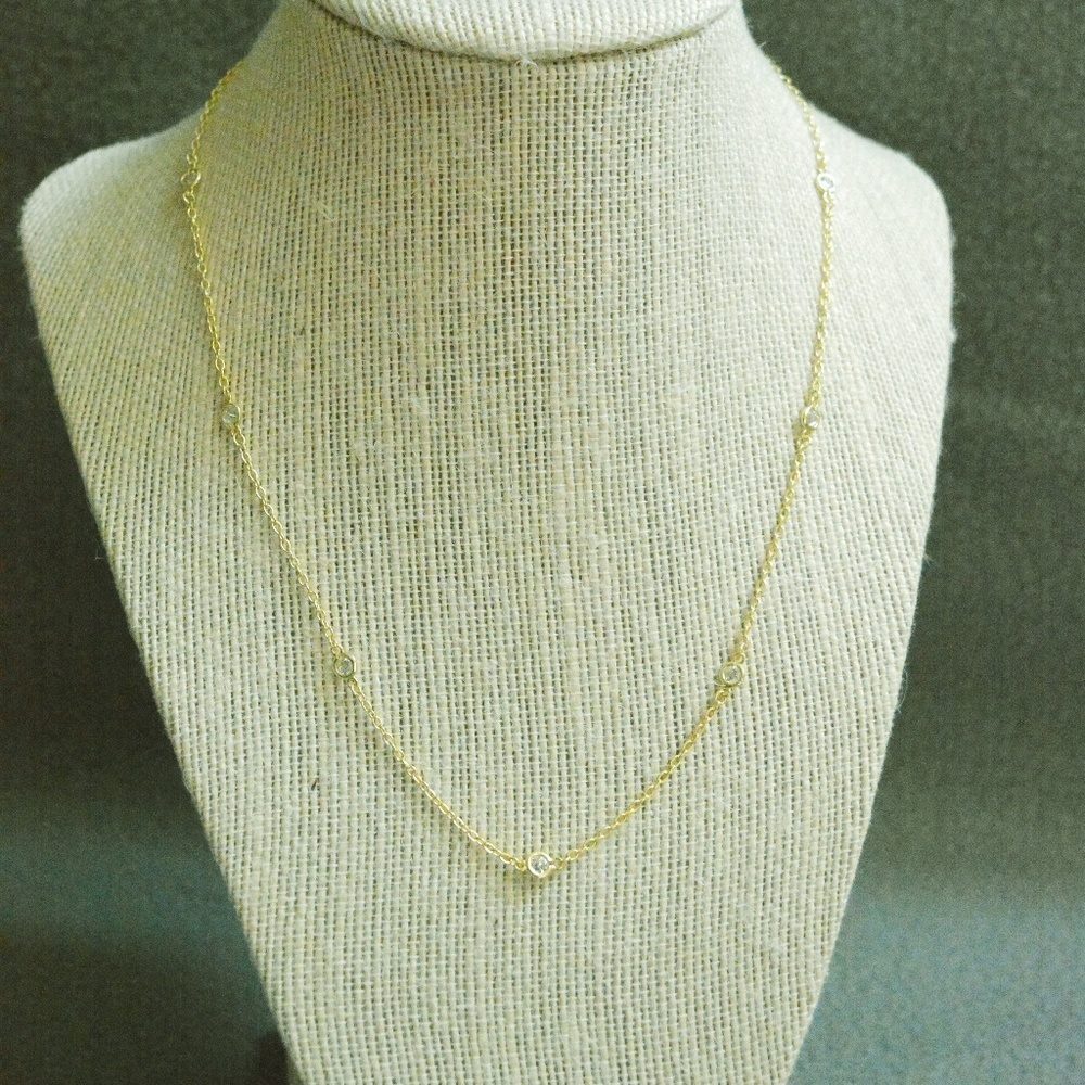 B. Brilliant 18k Gold over Necklace